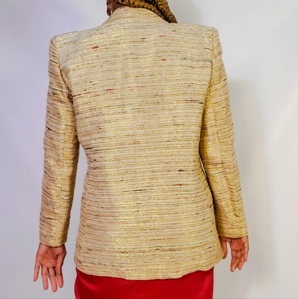 Metallic Tweed Blazer - Picture 3 of 9